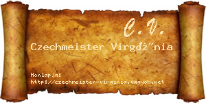 Czechmeister Virgínia névjegykártya
